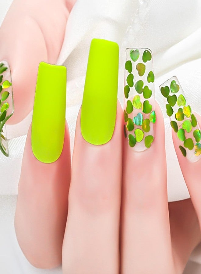 Vezocim فن تزيين الأظافر لعيد الحب: زينة أظافر ثلاثية الأبعاد على شكل قلوب لامعة، رقائق لامعة، قصاصات ورقية لامعة على شكل قلوب، أدوات تجميل أظافر أكريليك للنساء، فن تزيين الأظافر، أطراف أظافر من الراتنج، زينة. - Image 5